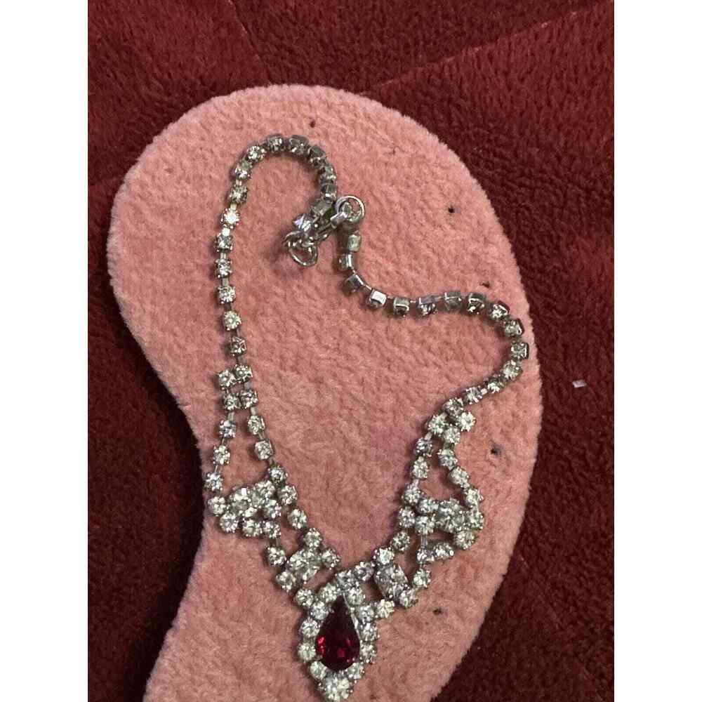 BRACELET Rhinestone And Ruby Bracelet